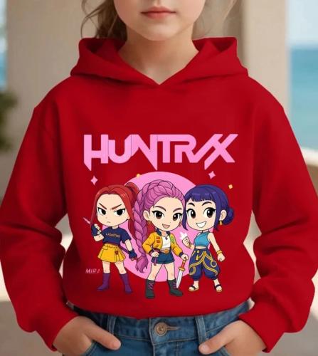 بلوزة أطفال كورية كرتونية بقبعة