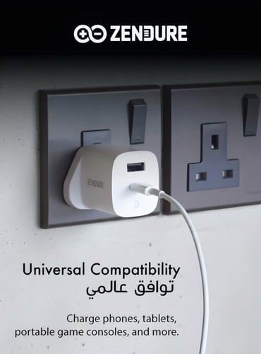 زندور شاحن جداري بقدرة 35 واط-ابيض