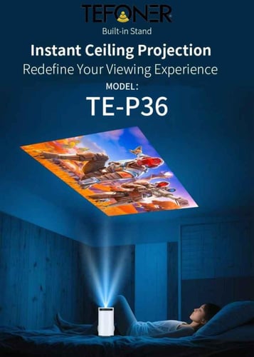 جهاز عرض (بروجكتر) TE-P36 – دقة HD عالية وسطوع 140...
