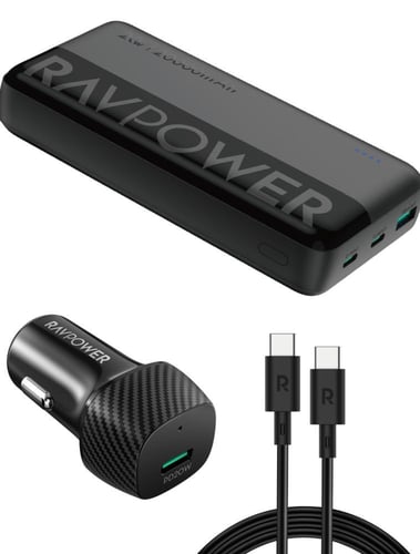 بكج راف باور - باور بانك 20000 ملي أمبير + شاحن سي...
