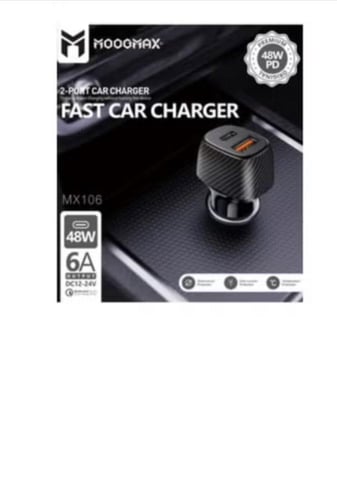 شاحن سيارة بقوة 48W, بمنفذ تايب سي (Type-C) PD يدع...
