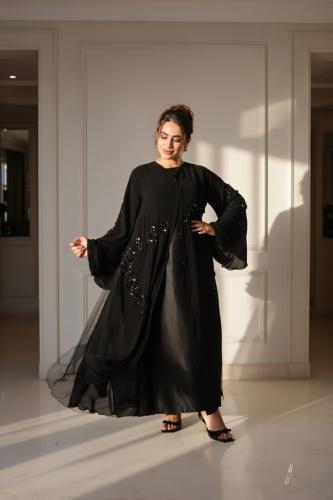 Hand-embroidered abaya