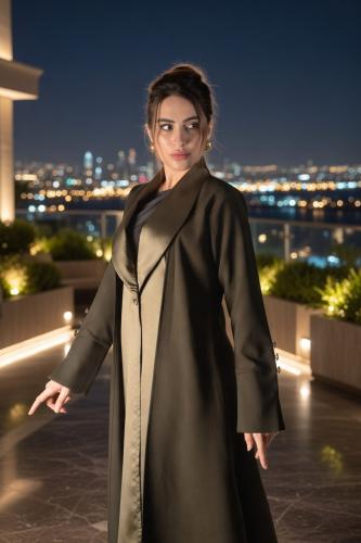 Elite blazer abaya - olive