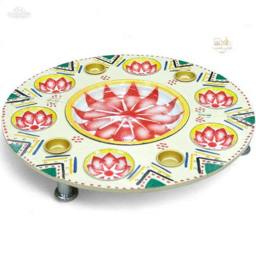 صينية تقديم طعام غضار الأحمر