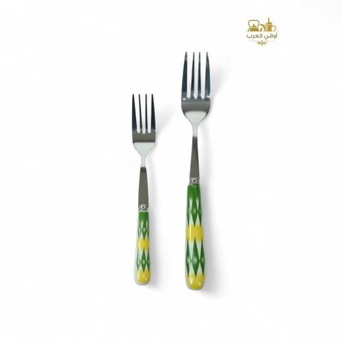 ملاعق شوك نقشة غضار الأخضر