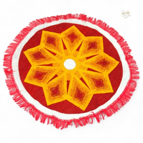 فرشة قماش نقشة الغضار الأحمر تراثية