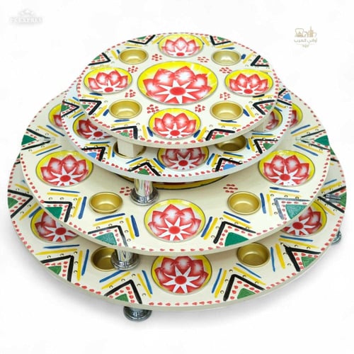 صينية تقديم طعام غضار الأحمر