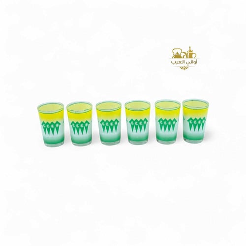كاسات نقشة غضار الأخضر