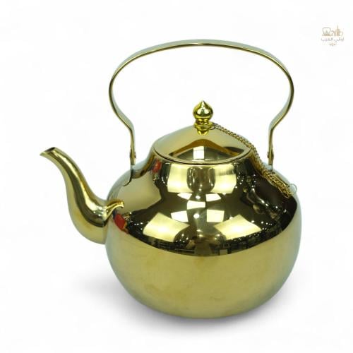 إبريق شاي ستانلس استيل ذهبي