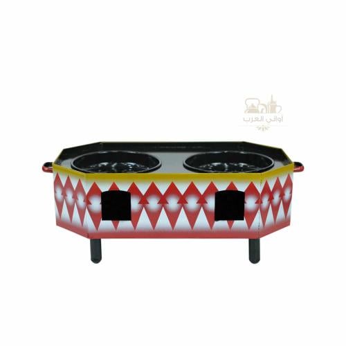 منقل 2 فتحة نقشة الغضار الأحمر