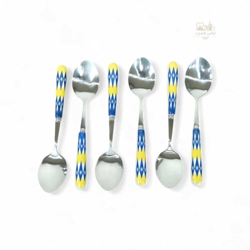 ملاعق نقشة غضار الازرق