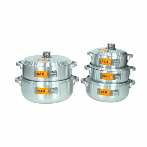 طقم قدور معدن نثرية خمس حبات