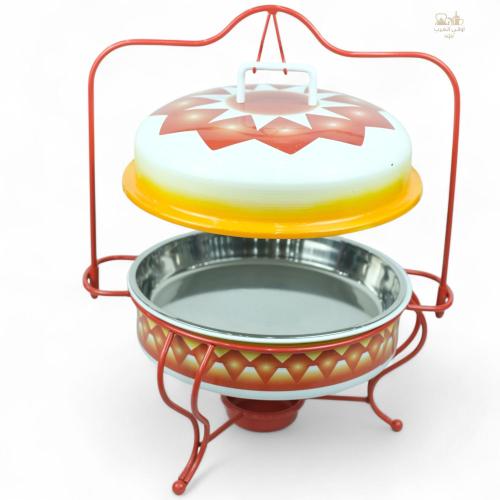 سخان بوفية الغضار الأحمر التراثي بغطاء علاقي