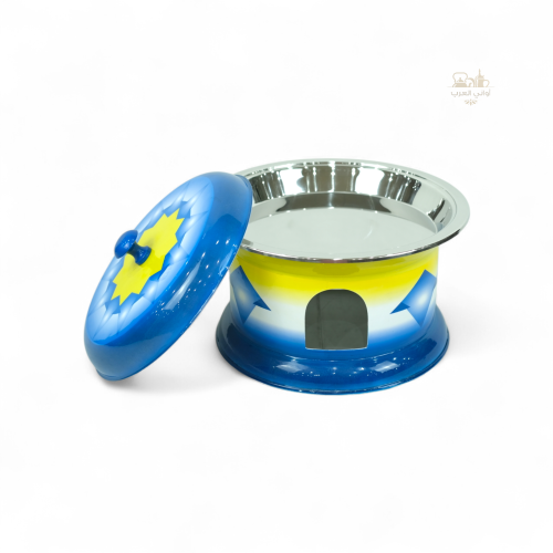 سخان كنافة مع الغطاء نقشة غضار الأزرق