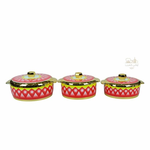 طقم حافظات نقشة الغضار الأحمر