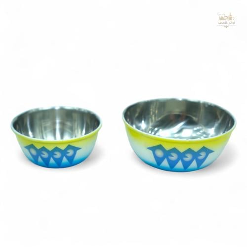 زبدية أستيل نقشة الغضار الأزرق