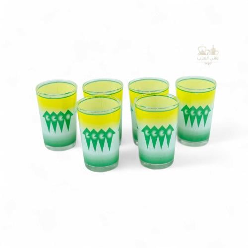 كاسات نقشة غضار الأخضر