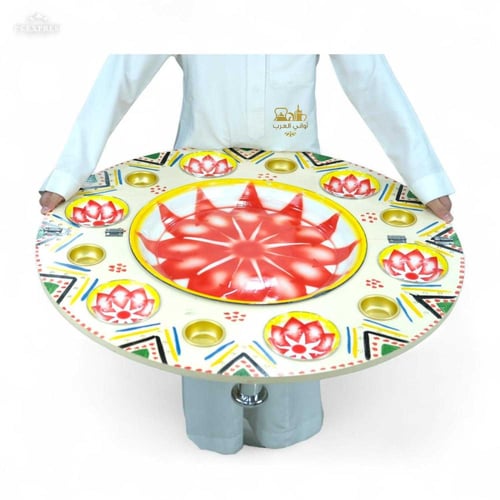 صينية تقديم طعام غضار الأحمر