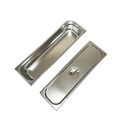 صواني حوض استيل مع الغطاء عمق 6.5 سم (2/4)