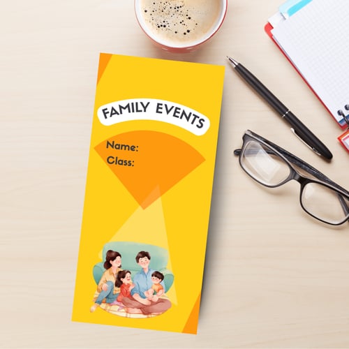مطوية Family Events مادة اللغة الانجليزية الصف الر...