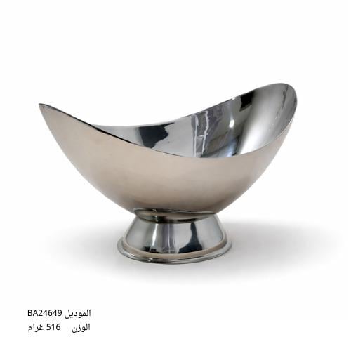 صحن تقديم بقاعدة معدني الستانلس ستيل
