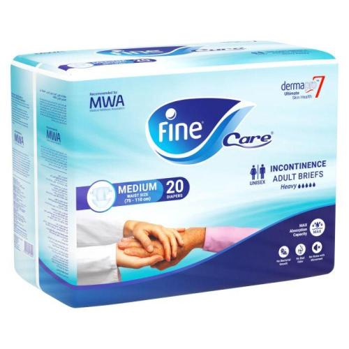 Fine Care adult diaper size medium, 20 pieces