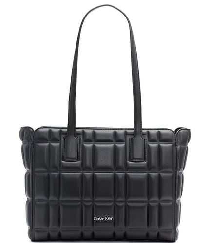 كالڤن | Noa Embossed Grid Tote Bag