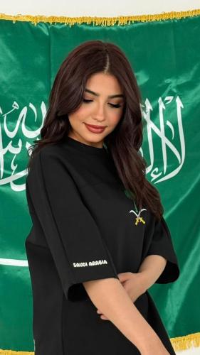 تيشيرت اليوم الوطني 96 (اسود)