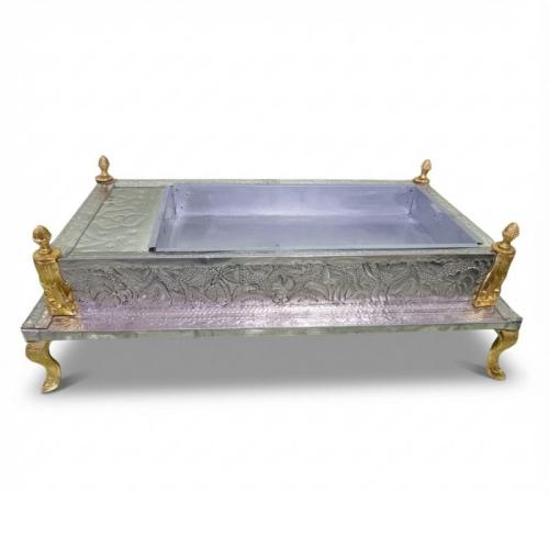 منقل شوي ستانلس كبير مع قاعدة