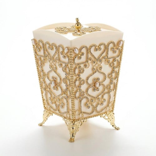 طقم سلة مهملات وعلبة مناديل نحاس فاخر – خصم لفترة...