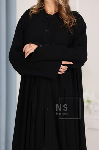 عباية السيراميك الدبل كلوش مع أزرار معدنية