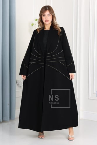 عباية بليزر بقصّات مفصّلة فخمة