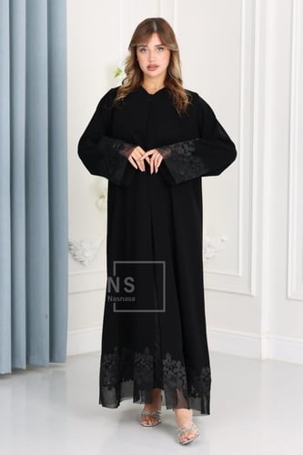 عباية باربي إندونيسي بتفاصيل التل والشك اليدوي