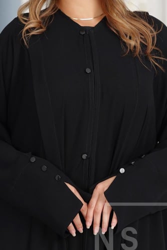 عباية السيراميك الدبل كلوش مع أزرار معدنية