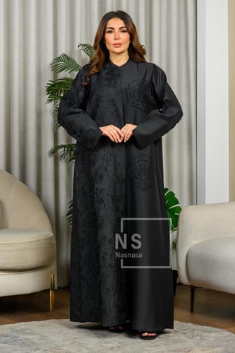 عباية مكس التفتة السادة مع التفتة المشجر والشك الي...