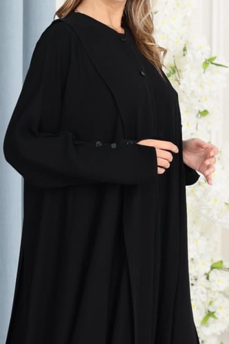 عباية السيراميك الدبل كلوش مع أزرار معدنية