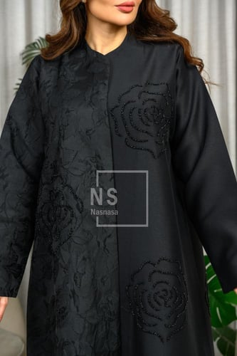 عباية مكس التفتة السادة مع التفتة المشجر والشك الي...