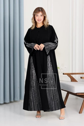 عباية مكس الباربي الإندونيسي مع التفتة المشجّر وال...