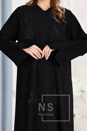 عباية باربي إندونيسي بتخريم الورق المشجّر والشك ال...