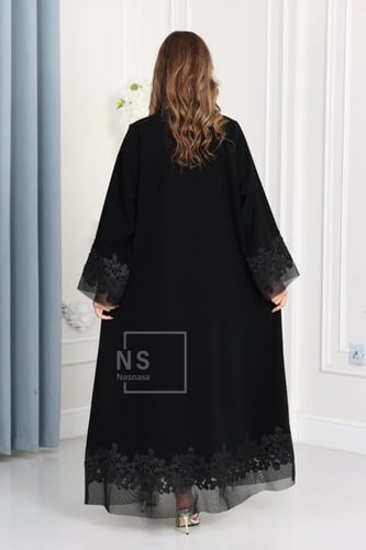 عباية باربي إندونيسي بتفاصيل التل والشك اليدوي