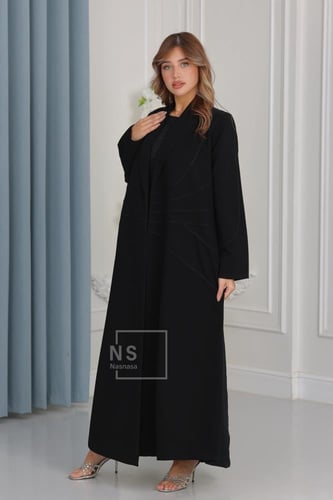 عباية بليزر بقصّات مفصّلة فخمة