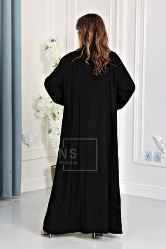 عباية فكرو مشجّر بتطعيم الكريستال