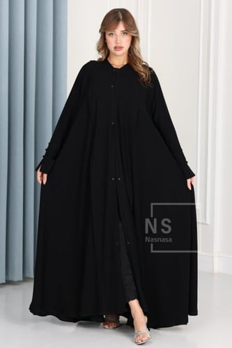 عباية السيراميك الدبل كلوش مع أزرار معدنية