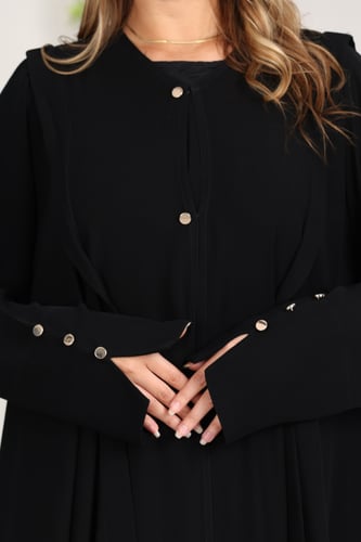 عباية السيراميك الدبل كلوش مع أزرار معدنية