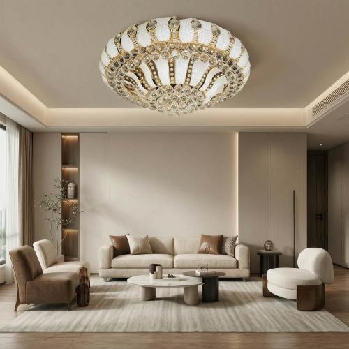 لطش قزاز وكريستال بتصميم ملكي فاخر – ذهبي 80 سم