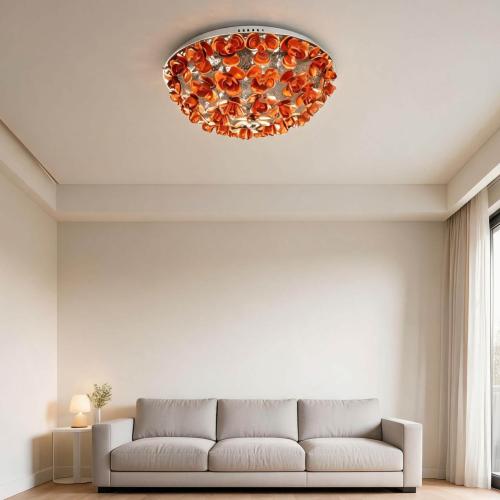 لطش ألمنيوم بتصميم ورود ثلاثية الأبعاد – أحمر 50 سم