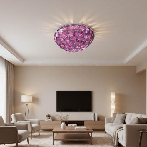 لطش ألمنيوم بتصميم ورود متفتحة – بنفسجي 50 سم