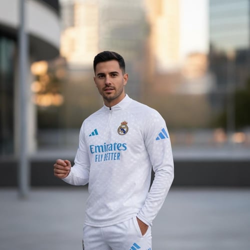 سويتر ريال مدريد ابيض