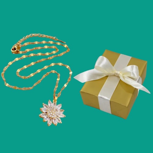 قلادة دوار الشمس الذهبية