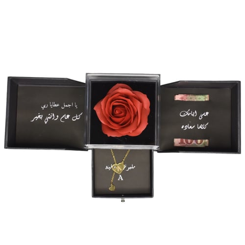 بوكس هدايا ورد بالوان متعدده